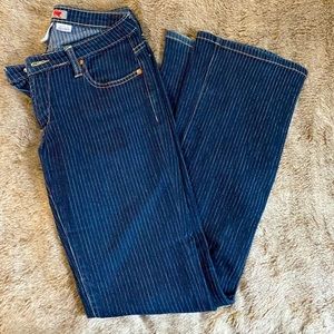 Vintage Parasuco low rise pinstripe flared jeans